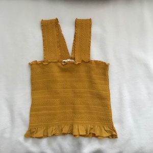 PacSun LA Hearts dark yellow tank